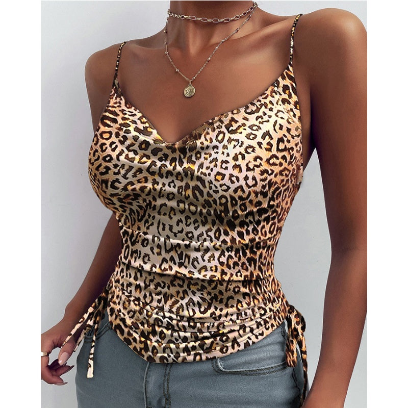 Spaghetti Strap Tops V-neck Camisole Shirts Women Summer Clothes Product Information: Style: Sling type Version: Slim Pattern: Solid color Popular element: The strap Fabric name: cotton blend Main fabric component: cotton Content of main fabric :30% and b