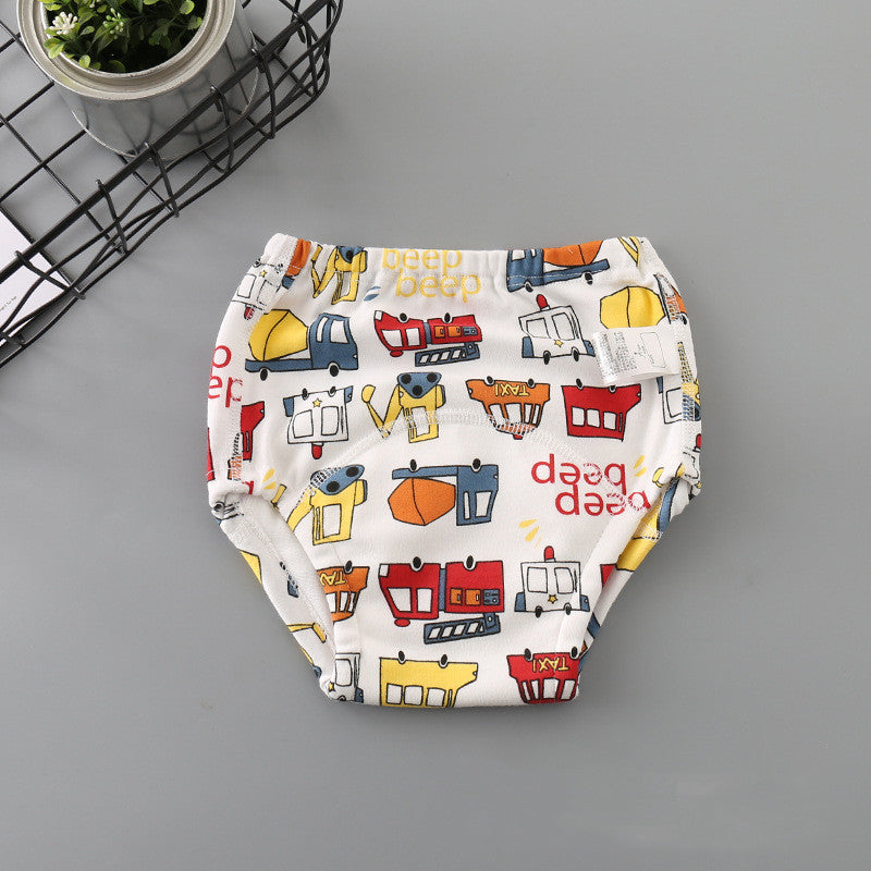 Newborn washable diapers cotton diaper The gauze is soft and hygroscopic, TPU is waterproof and breathable, and the towel material has good water locking effect, The fabric is pure cotton, which can be washed and worn repeatedly. Learning pants are specia