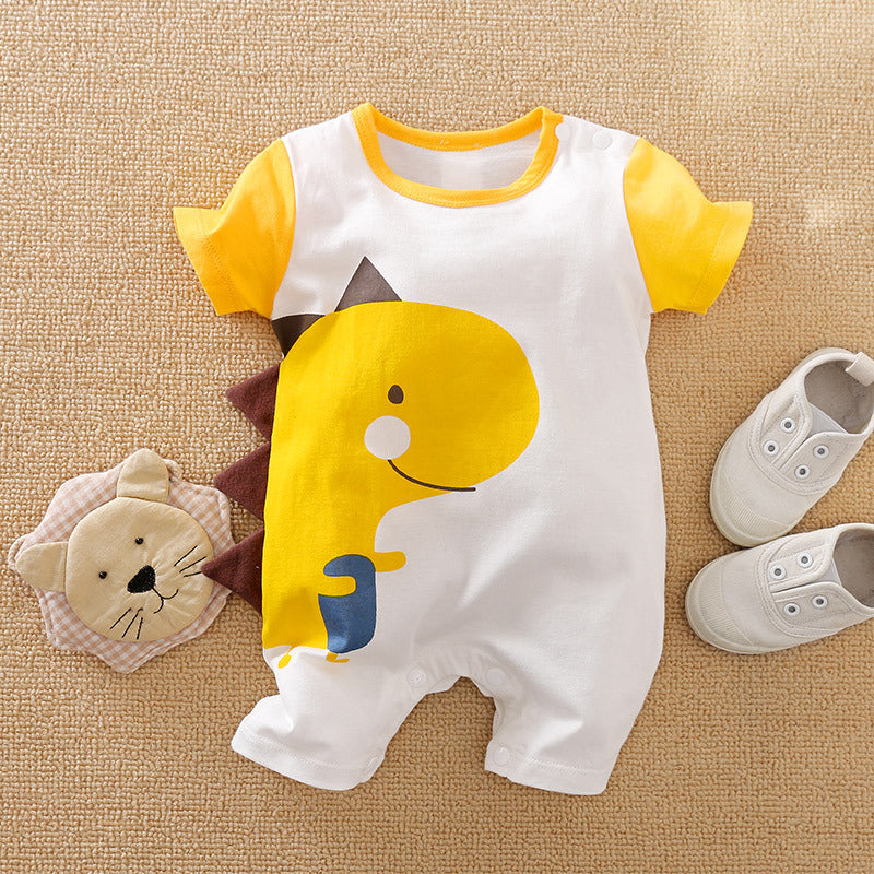 Baby Clothes Short Sleeve Baby Casual Onesies Product information: Sleeve length: Short sleeve Whether hooded: Not hooded For the season: Summer Thickness: Thin section Fabric name: Cotton Main fabric composition: Cotton Main fabric ingredient content: 99