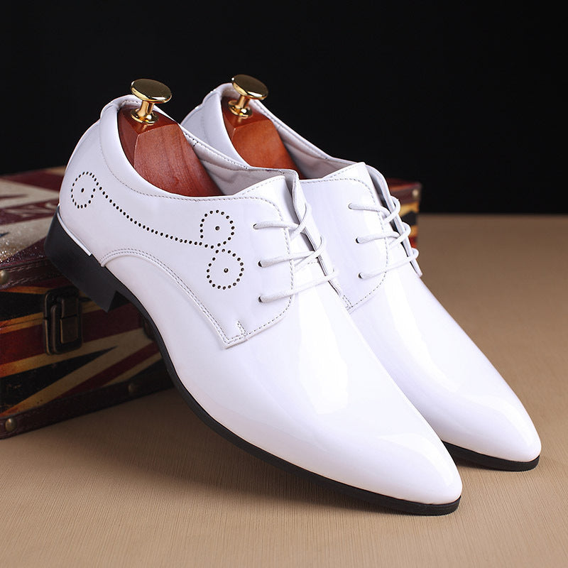 Men Leather Shoes Men Business Casual Dress Shoes Product information: Applicable gender: male pattern: plain Upper Material: Artificial PU Sole Material: Rubber Dressing style: unlimited Popular elements: sequins Cortex features: cowhide Heel shape: othe