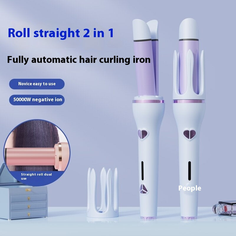 Hair Curler 32mm Negative Ion Intelligent Straight Comb Product information: Power: pink, purple Power supply mode: Wired (AC) Color: Pink purple Rated Power: 50 Rated Voltage: 220 Packing list: 1*Hair Curler Product Image: Hair Curler 32mm Negative Ion I