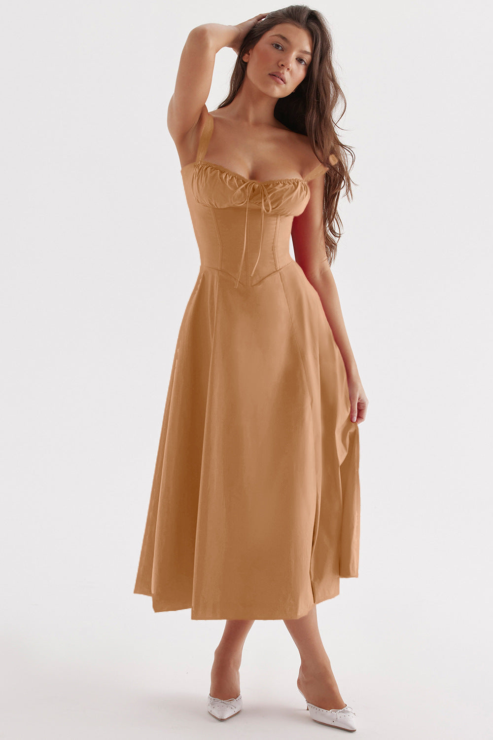 Fashion Suspender Dress For Women Commuter Temperament Solid Color French High Split Party Sexy Dresses Summer Overview: Unique design, stylish and beautiful. Good material, comfortable wear. A variety of colors, any choice. Product information: Fabric na