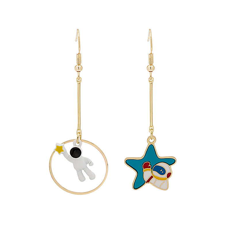 Long Wild Fashion Design Astronaut Eardrops Product information: Treatment Process: Electroplating Color: E2091-2/Planet, E2092-3/XINGX Material: Alloy Shape: Geometric Popular element: Astronaut Style: Cute Packing list: Eardrops*a pair Product Image: Lo