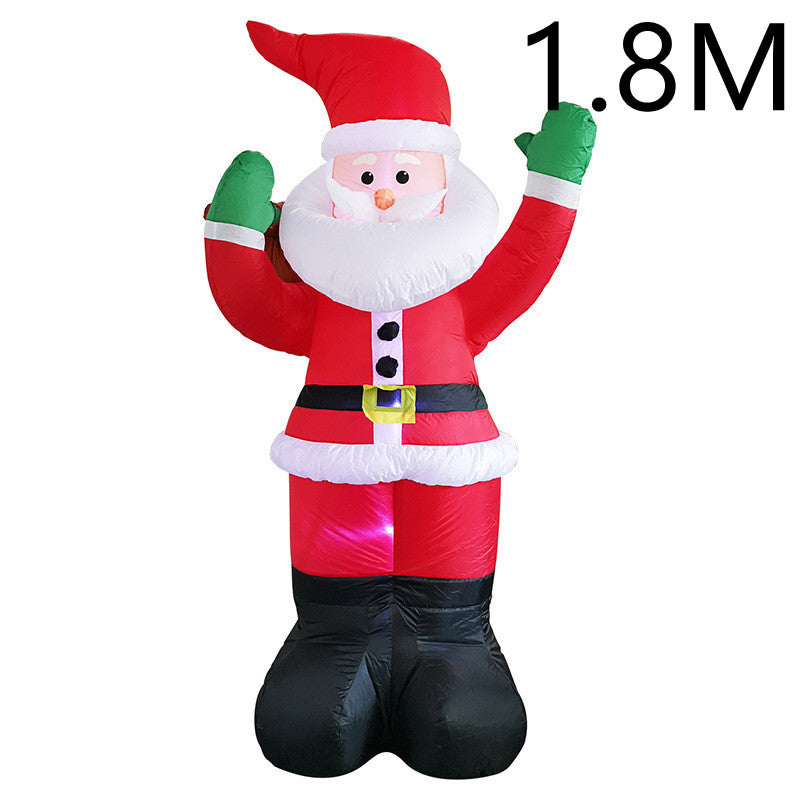 Christmas LED Lights Glowing Santa Tree Snowman Inflatable Doll Outdoor Yard Garden Decor Overview: Unique design, stylish and beautiful. A variety of colors, any choice. Product information: Toy category: Other toys Color: gift bag snowman, gift bag old