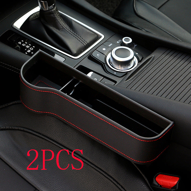 PU Car Organizer Seat Gap Storage Box Car Seat Side Slit for Wallet Phone Coins Cigarette Keys Cards Car Accessories Overview: 1. Creates Extra Storage Space such as smartphones, parking tickets, wallets, water cups etc. 2. Excellent Workmanship and Exqui