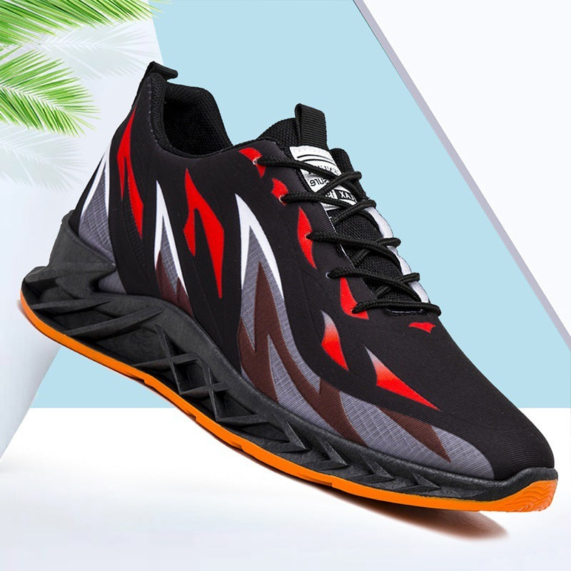 Casual Shoes Fly Woven Breathable Fashion Trendy Men's Shoes Product information: Product category: work shoes Popular elements: color matching Pattern : Stripe Upper material: fly woven Toe shape: round head Heel Height: Flat Function: breathable Upper h