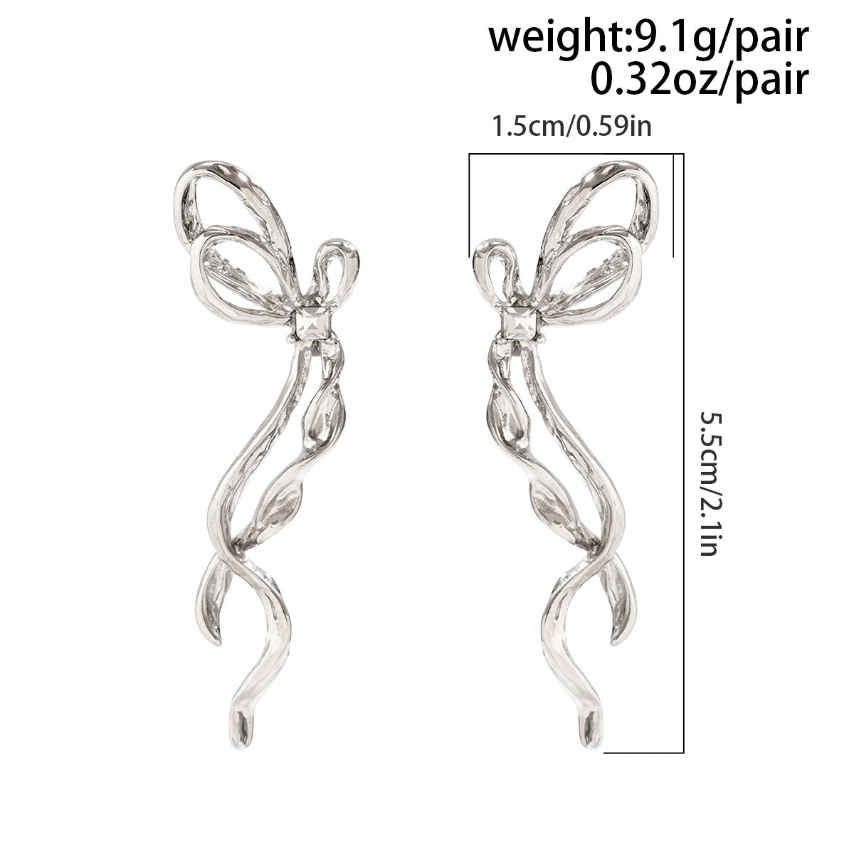 Bowknot Earrings For Women Jewelry Product information: Material:Alloy Processing: Electroplating Shape: bow Size Information: Packing list: Earring*1 Pair Product Image: Bowknot Earrings For Women Jewelry Product information: Material:Alloy Processing: E