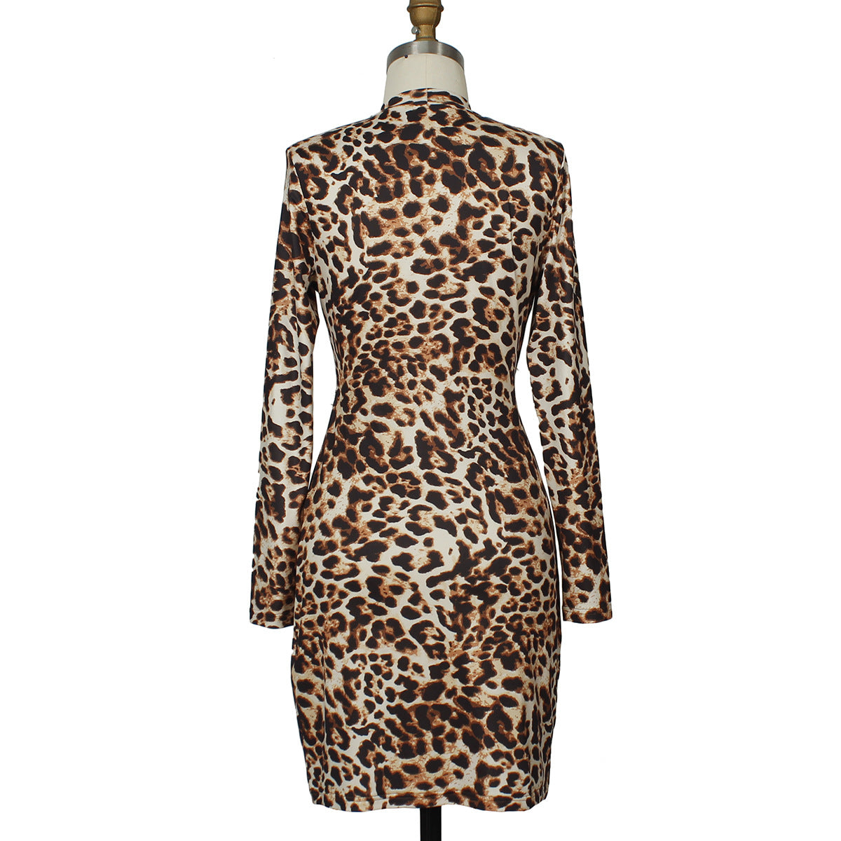 Printed Skirt Leopard Print Sexy Fashion Lace-up Dress Product information: Color: color Waist Type: Mid waist Size: S,M,L,XL Style type: temperament commute Popular elements: hollow out Style: Basic Applicable season: spring, summer, autumn and winter Fa