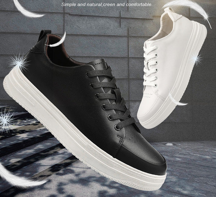 Invisible Height-increasing Shoes Breathable Platform Casual Sneaker Product information: Color: Black, hidden elevator 6CM, White increased 6CM, black flat bottom, white flat bottom Size: 36, 37, 38, 39, 40, 41, 42, 43, 44 Sole craft: viscose shoes Sole