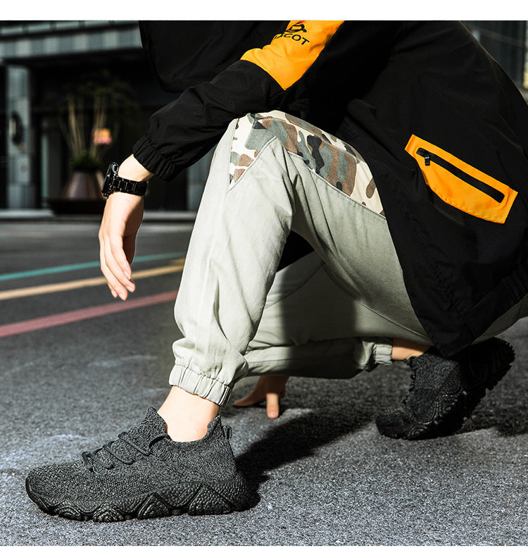 Men's Stylish And Lightweight Plus Size Slip-on Casual Sock Shoes Product information: Color: M88 Green, M88 khaki, M88 black and gray Heel shape: flat heel Size: 39, 40, 41, 42, 43, 44, 45 Sole craft: viscose shoes Sole material: MD Toe holder shape: rou