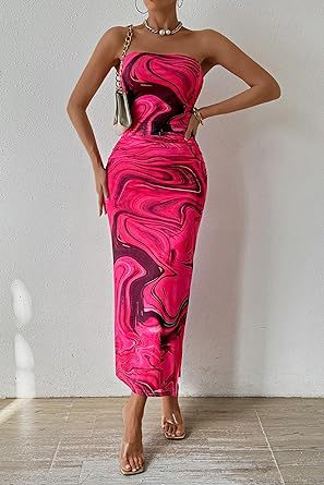 Women's Clothing Slit Hemline At Hem Sleeveless Printed Dress Product information: Pattern: Flowers Color: blue, Lake blue, green, pink, rose Red Size: S,M,L,XL,XXL Popular elements: Painted Style: pullover Main fabric composition: Polyester Skirt Categor