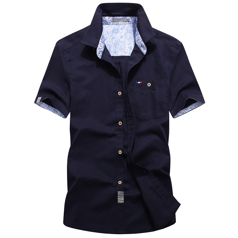 Men's Versatile Loose Shirt Pure Cotton Product information: Pattern: solid color Fabric name: Cotton Color: Moon Blue 3102, pink and white 3102, army green 3102, khaki 3102, sapphire blue 3102 Size: S,M,L,XL,XXL,XXL,XXXXL Applicable Gender: Male Note: 1.