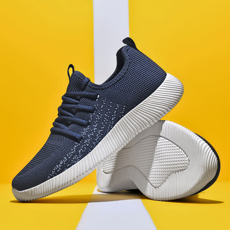 Platform Breathable Socks Shoes Comfortable Flyknit Versatile Casual Shoes Product information: Pattern: solid color Lining material: Mesh Color: black, dark blue, gray Upper height: low top Heel height: low heel (1-3CM) Heel shape: flat heel Size: 39,40,