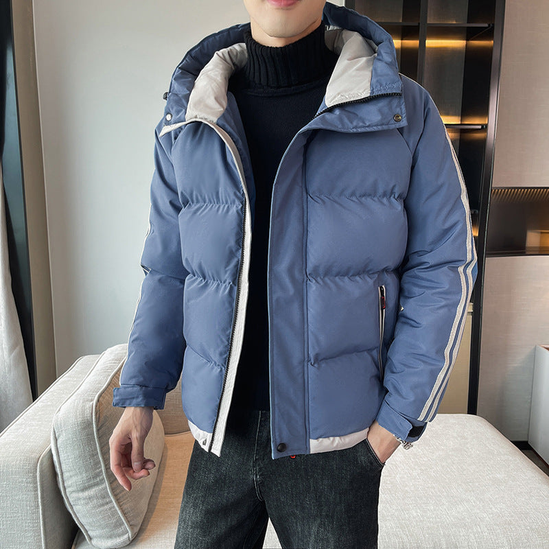 Short Work Clothes Bread Down Cotton Jacket Product information: Color: black, dark green, cloudy blue Size: M,L,XL,2XL,3XL,4XL,5XL,6XL,7XL,8XL Version: Loose Style: pullover Thickness: wool lining Main fabric composition: Polyester Fiber (polyester) Note