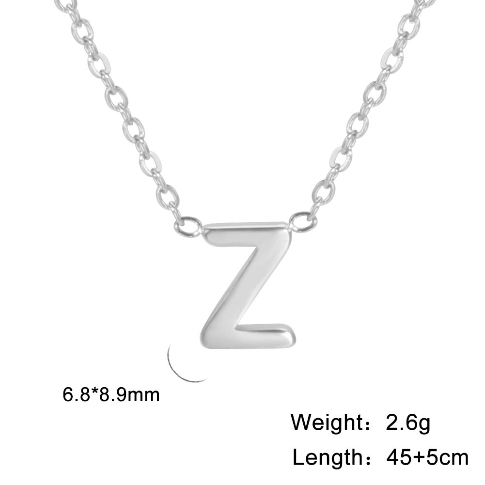 26 English Letter Steel Color Concentrate Polished Welding Cross Chain Product information: Treatment Process: Electroplating Color: A,B,C,D,E,F,G,H,I,J,K,L,M,N,O,P,Q,R,S,T,U,V,W,X,Y,Z Applicable people: Unisex Chain style: cross chain Material: Stainless