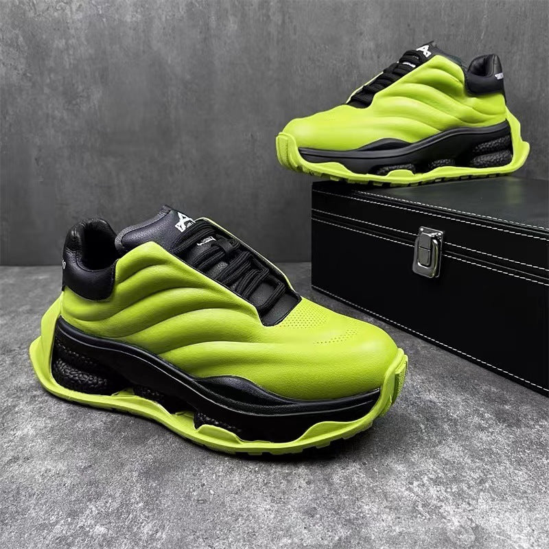 Soft Bottom Increase Sports Fashion Shock-absorbing Casual Shoes Product information: Color: 2000 white, 2000 black, 2000 Green Size: 39, 40, 41, 42, 43, 44 Sole craft: viscose shoes Cutting depth: Middle mouth (7-11CM) Sole material: rubber Toe holder sh