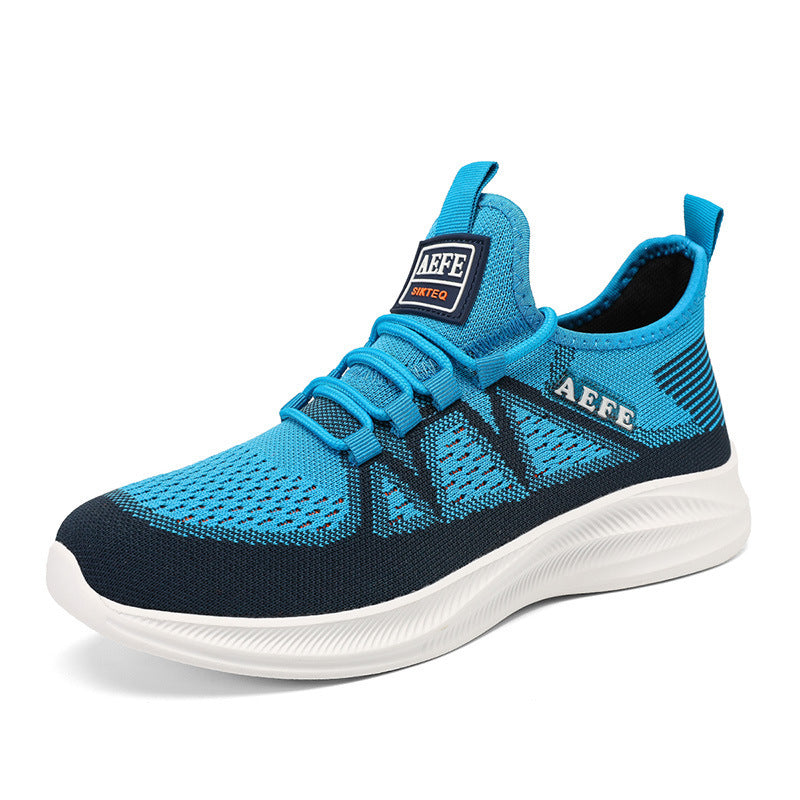 Men's Lightweight Breathable Sneaker Product information: Color: gray, red, blue Heel height: flat heel Size: 40, 41, 42, 43, 44, 45, 46, 47 Sole craft: viscose shoes Cutting depth: shallow mouth (less than 7cm) Toe holder shape: round head Function: brea