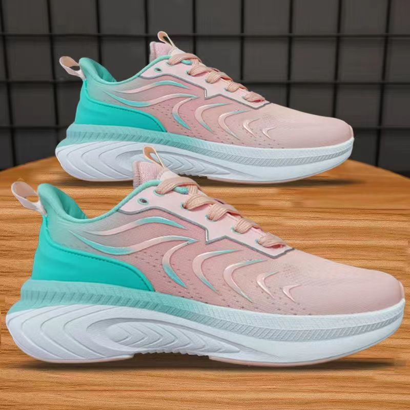 Breathable Sports Lightweight Soft Sole Running Shoes Product information: Color: black, white, Cyan, orange, pink Upper height: low top Heel height: mid heel (3-5CM) Heel shape: Platform Size: 36, 37, 38, 39, 40, 41, 42, 43, 44, 45 Sole craft: viscose sh