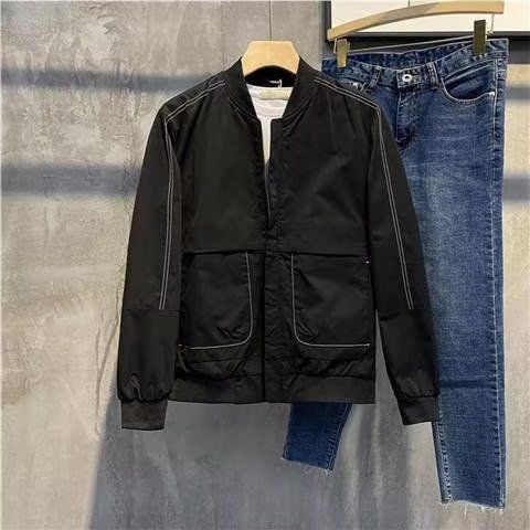 Men's Spring And Autumn Windproof Stand Collar Military Fans Outside Product information: Thickness: thickening Fabric name: Other Color: Black, grayish green, brown, YT Main fabric composition: polyvinyl alcohol fiber (Vinylon) Suitable for people: Plus