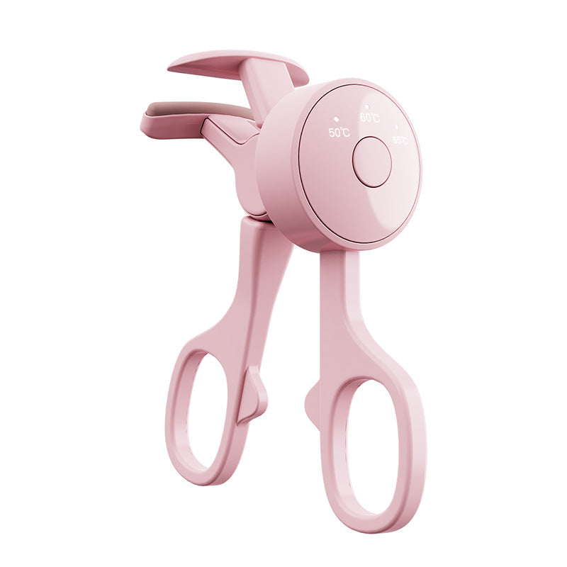 Eyelash Curler Roll Hot Clip Temperature Control Charging Portable Eyelash Curler Product information: Electric or not: Yes Color classification: simple white, sweet pink Battery capacity: 230mAh Work current: 0.5A Product material: ABS, silicone Charging