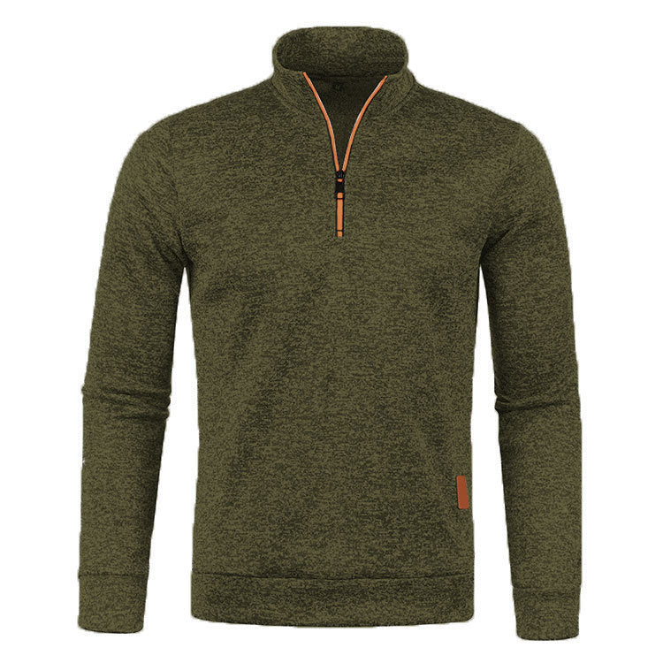 Autumn And Winter Men's Neckline Zipper Sweater Product information: Color: Black, Black gray, light gray, wine red, dark blue, coffee, blue, denim blue, orange, Army Green Size: S,M,L,XL,2XL,3XL,4XL,5XL Version: Loose Style: pullover Main fabric composit