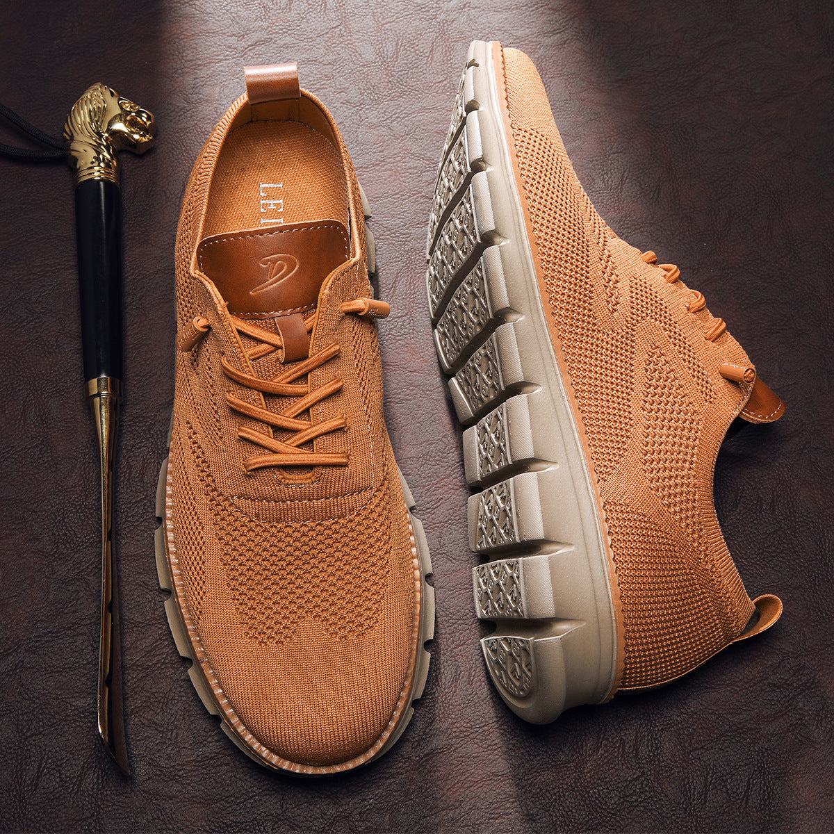 Men's Fashionable Casual Breathable Fly Woven Mesh Sneakers Product information: Lining material: Mesh Color: 581 black pairs, 581 white pairs, 581 khaki pairs Upper height: low top Heel height: low heel (1-3CM) Size: 40, 41, 42, 43, 44, 45, 46, 47, 48 So