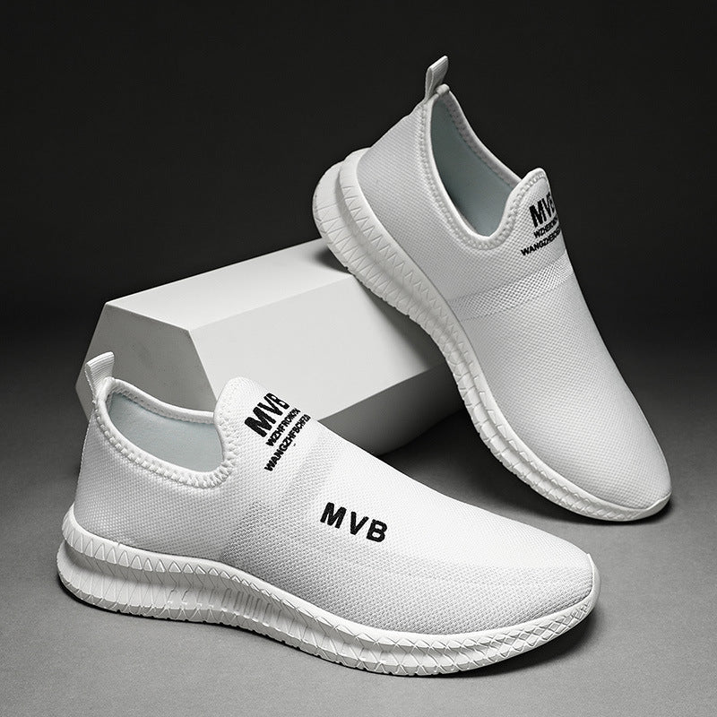 Lightweight Casual Shoes Soft Sole Lazy Shoes Men's Shoes Product information: Style sports Pattern: plain Upper material: mesh Sole material EVA Applicable sports How to wear Front tie Popular elements: car suture Heel shape Flat heel Inside material Ope
