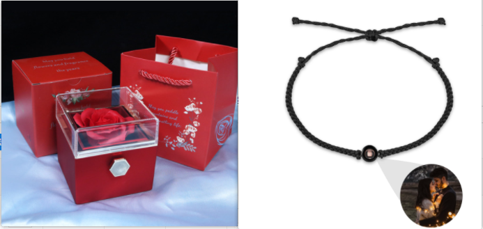 Rotating Soap Flower Rose Gift Box Creative Rotating Rose Jewelry Packaging Box Valentine's Day Gift For Women Overview: 1.【Romantic Gifts for Her】Forever rose symbolizes forever love, harmonious family, and loyal friendship. Surprise your loved ones. 2.【
