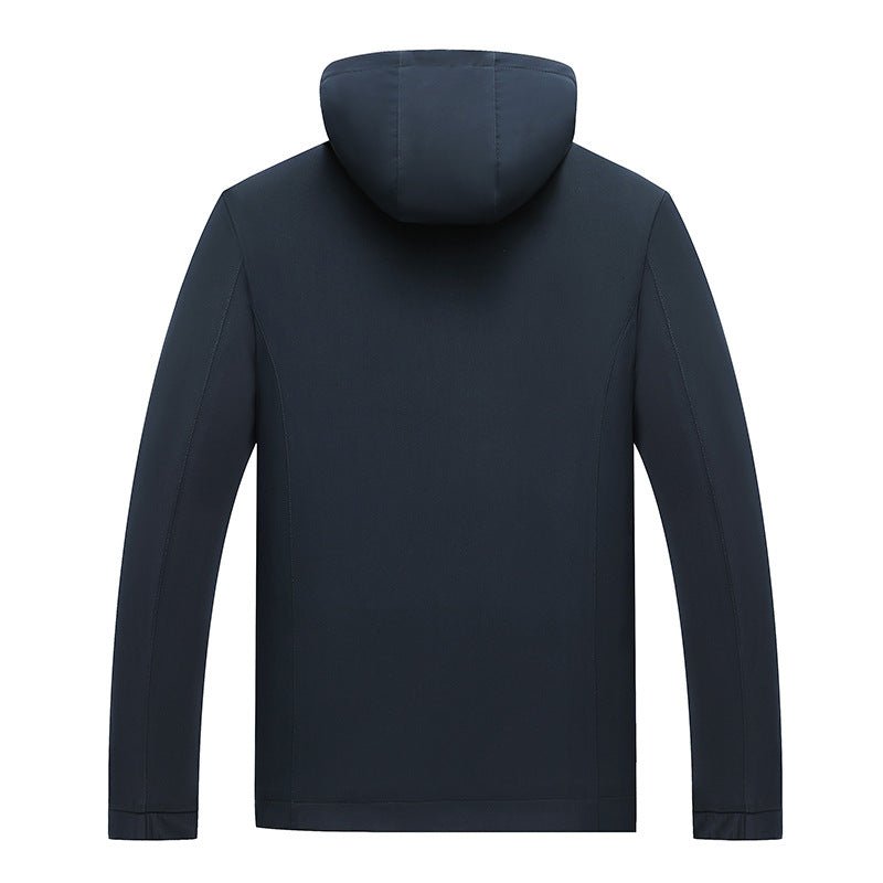 Jacket Men's Sports Hooded Slim Fit Product information: Color: Black, Blue Size: M,L,XL,2XL,3XL,4XL Version: Loose Lining component content: 100 Thickness: thickening Main fabric composition: Polyester Fiber (polyester) Applicable Gender: Male Sleeve len