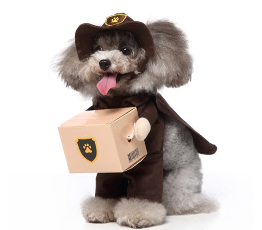 Cosplay Pet Supplies Standing Outfit Funny Dog Clothes Upright Outfit Halloween Christmas Dress Up Pet Outfit Overview: Skin-friendly material Made of polyester fabric, soft and breathable, comfortable and skin-friendly. Easy to wear Three-piece suit of h