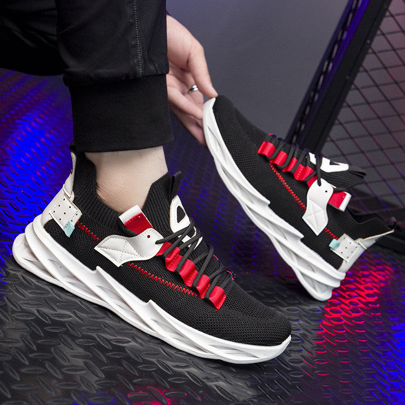 Sports Shoes Breathable Fly Woven Trendy Men's Shoes Product information: Product category: Sports casual shoes Applicable age: adult Style: sports Function: Increased, breathable, lightweight, non-slip, wear-resistant, shock absorption Suitable seasons: