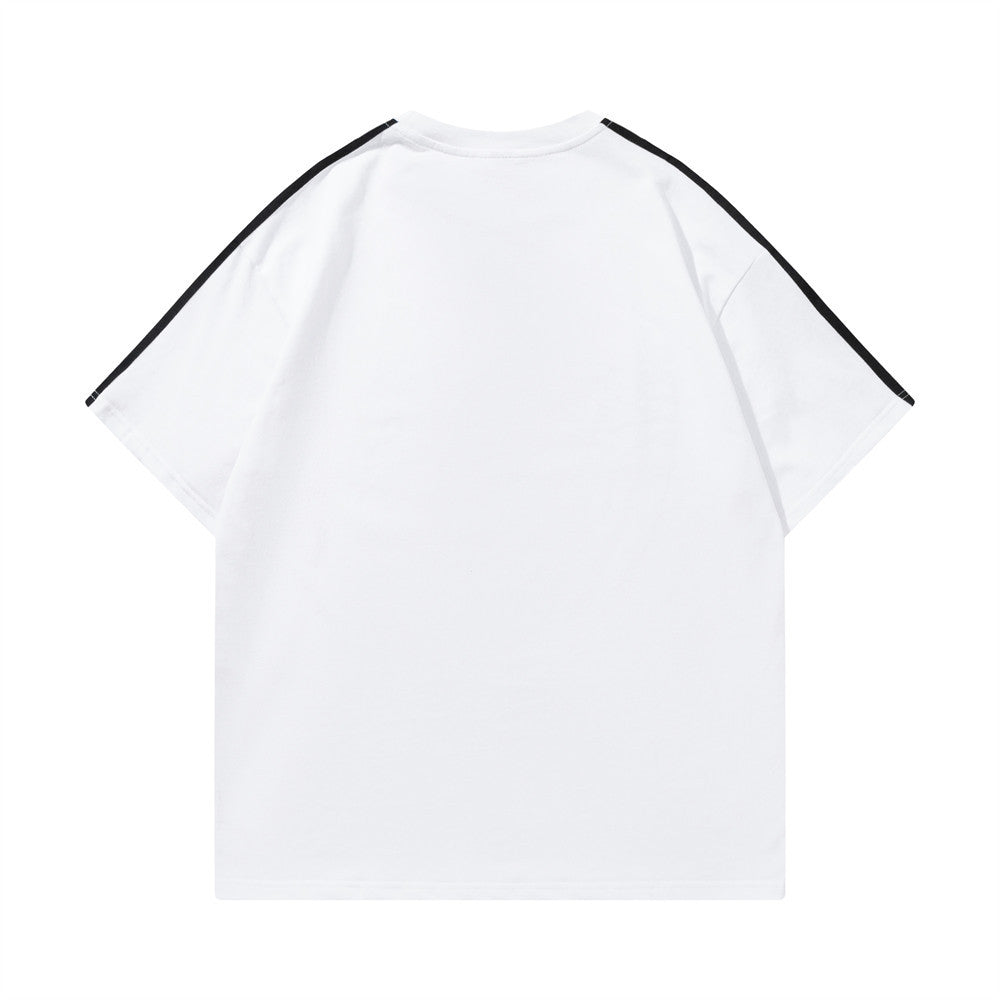 Summer Casual Sports Short Sleeve T-shirt Men Product information: Pattern: Letters Color: white, black Suitable for people: Youth Size: M,L,XL,XXL Fabric name: pure cotton Applicable scenarios: Leisure Applicable Gender: Male Note: 1. Asian sizes are 1 t