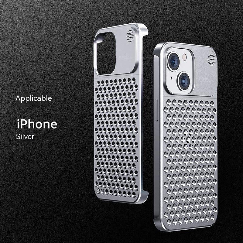 Aluminum Alloy Phone Case For 14 13 Pro Max Plus Hollow Heat Dissipation Anti-fall Full Body Shockproof Phone Cove Overview: Anti-fall | heat dissipation and easy installation Built-in aromatherapy tablet Comfortable and natural fragrance experience Conta