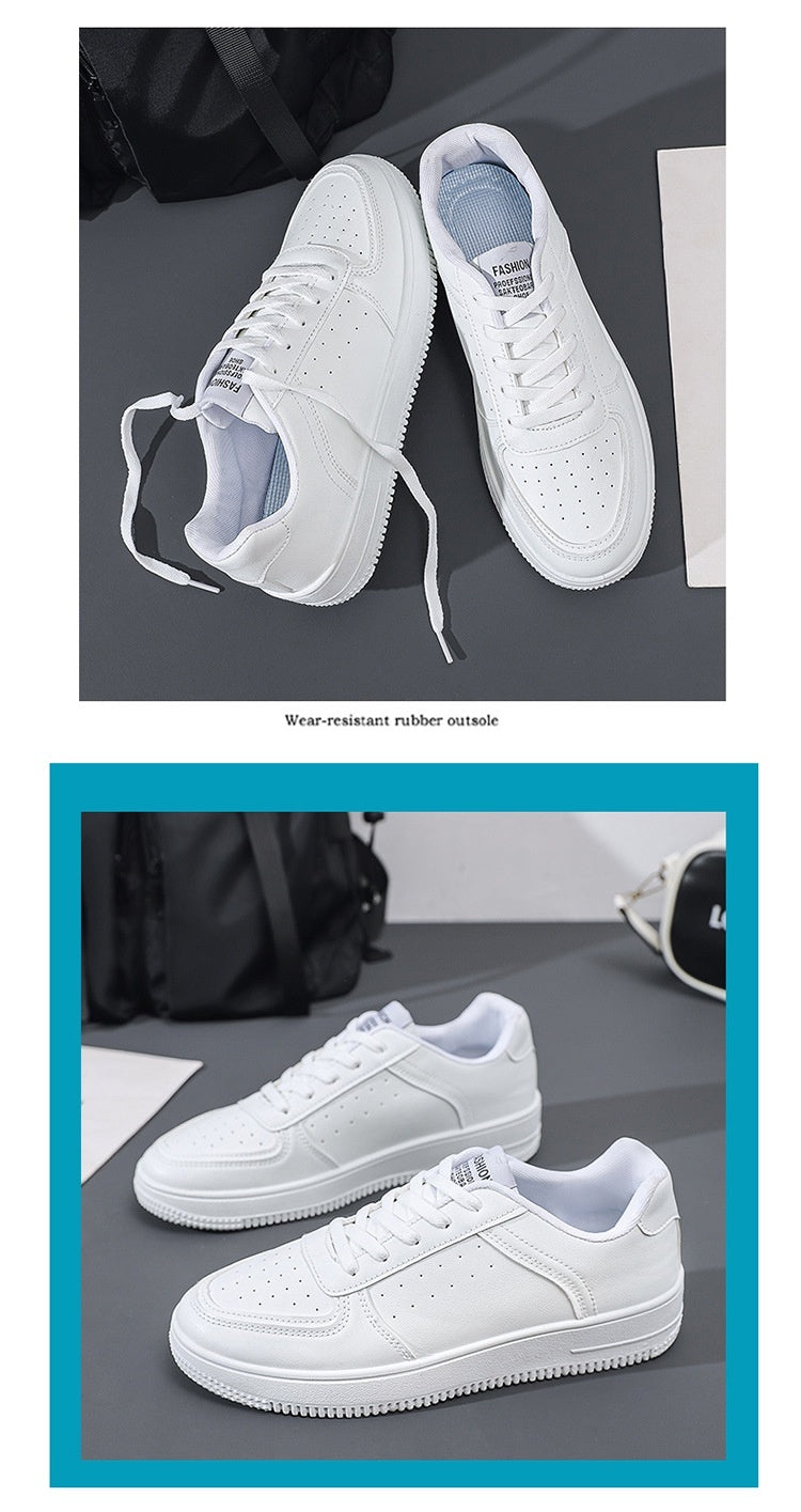 Breathable Men's Summer Sports Leisure Solid White Shoes Product information: Lining material: Mesh Color: white and black Sole craft: injection moulded shoes Cutting depth: shallow mouth (less than 7cm) Sole material: rubber Popular elements: sewing thre