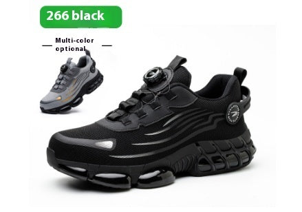 Men's Fashion Lazybones Lace-free Protective Shoes Product information: Upper height: low top Shoe Upper material: flat knitted shoe uppers Function: Anti-smashing and anti-penetration Toe cap style: steel toe cap Sole material: Pu bottom Closing method: