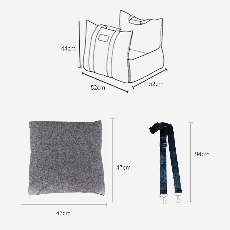 Removable And Washable Pet Travel Mat Overview: Car pet sofa simple removable and washable car nest Comfortable enough cushion As soon as pets touch their heads, they just want to bury them deep Suitable for pets under 10KG Adjustable snap buckle, quick a