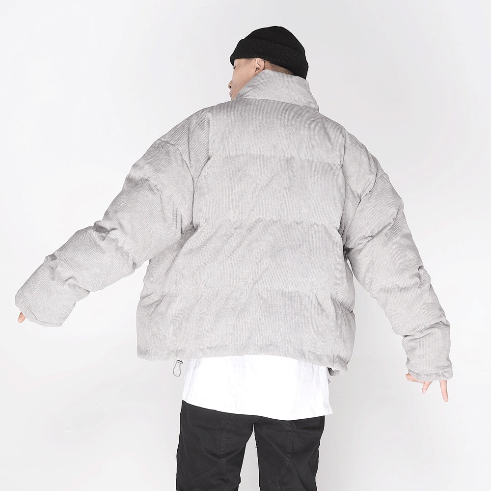 Pure Color Corduroy Padded Jacket Men Product Information: Style: cardigan Edition type: Loose Filling: cotton Whether hooded: not hooded Thickness: thicker pattern: plain Main fabric composition: cotton The content of the main fabric ingredient: 90 (%) L
