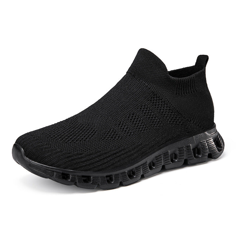 Casual Solid Color Flying Woven Sports Shoes Men Lightweight Breathable Mesh Shoes Summer Sneakers Product information: Function: Breathable, lightweight, non-slip Upper Material: Mesh Sole Material:EVA Heel shape: flat Lining Material: Mesh Upper Height:
