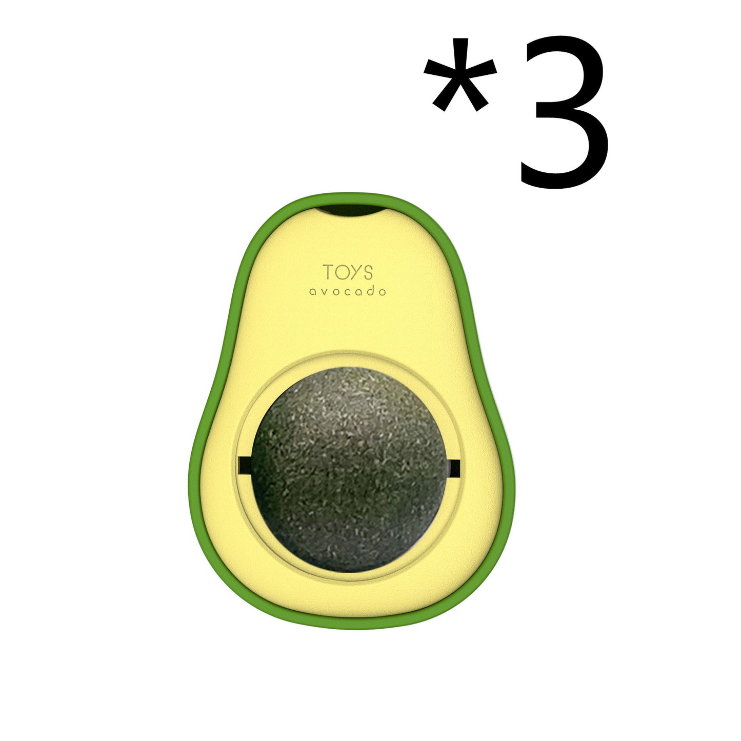 Avocado Cat Mint Multifunctional Catnip Toy 360 Rotating Self-healing Artifact Pet Supplies Product information: Name: Avocado Peppermint Ball Toy Material: abs catnip ball Trial: Cat Specifications: sphere diameter + 27MM shape weight: about 25 grams She