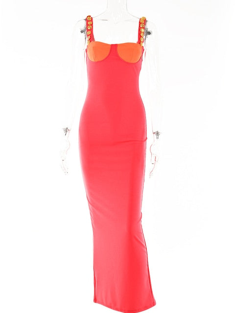 Elegant Sexy Maxi Dress Introducing the Elegant Sexy Maxi Dress. This dress is perfect for making a statement at any special occasion or event. A stunning sleeveless bodycon design with solid-color fabric construction ensures that you will look effortless