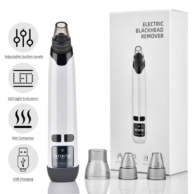 Beauty Electric Blackhead Remover Discover clearer, smoother skin with our Beauty Electric Blackhead Remover. This innovative facial cleaner employs gentle yet effective vacuum suction to effortlessly eliminate blackheads, whiteheads, and impurities. Its