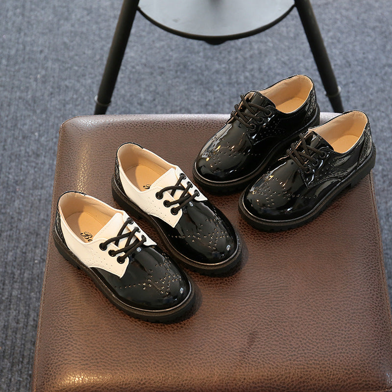 Children Leather Shoes For Leisure Performances Overview: Unique design, stylish and beautiful. Good material, comfortable feet. A variety of colors, any choice. Specification: Upper material: microfiber leather Sole Material: Rubber Upper height: low Thi