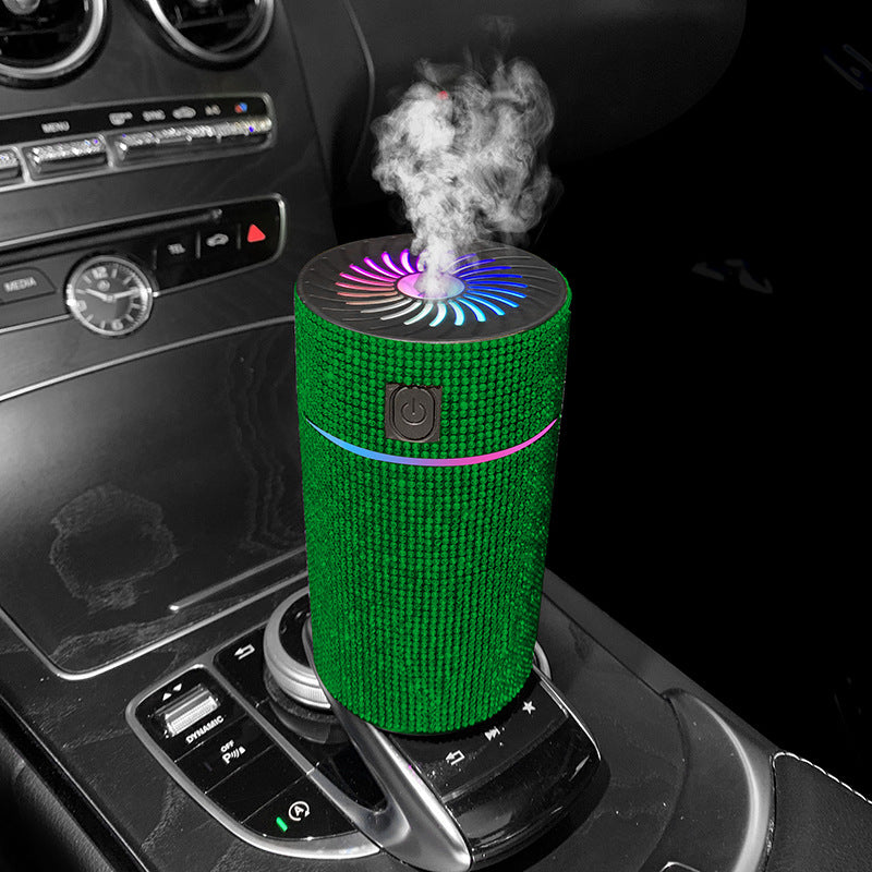 Car Mounted Air Purification Humidifier Product information: Color: White Diamond, Color Diamond, Pink Diamond, Red Diamond, Black Diamond, Blue Diamond, Green Diamond Material: Water Diamond Product size: 14 * 7.5cm Weight: 233g Packing list: Humidifier