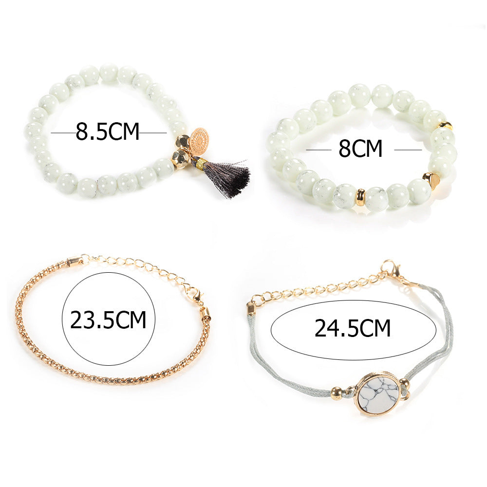 Love Map Bracelet Bracelet Set Overview: Unique design, stylish and beautiful. Good material, comfortable wear. A variety of colors, any choice. Product information: Material: Alloy Processing technology: electroplating Type: Bracelet Product Image: Brace
