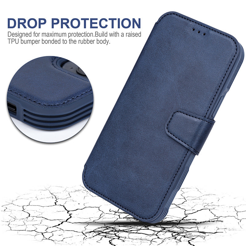 Magnetic Phone Case Flip Card Phone Holster Product information: Applicable products: iPhone12 series Style: Clamshell Material: PU Style: European and American Popular elements: solid color Packing list: Phone case*1 Magnetic Phone Case Flip Card Phone H