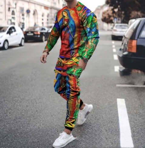 Round Neck T Shirt Long Sleeve Sports Pants Two Piece Set Product information: Material: Chemical fiber blend Style: Leisure Colour: TTA10-79_CX2T,TTA14-36_CX2T,TTA14-61_CX2T,TTA15-30_CX2T,TTA16-36_CX2T,TTA20-05_CX2T,TTA21-16_CX2T,TTA21-43_CX2T,TTA21-47T,