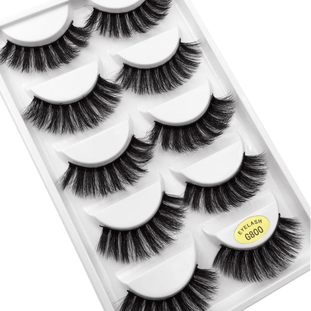 3D Mink Eyelashes Introducing the 3D Mink Eyelashes, a NEW 5 pairs set that will easily become your new favorite false eyelashes! These mink lashes are perfect for creating naturally thick and long yet still wispy and fluffy looks. Made from tender materi
