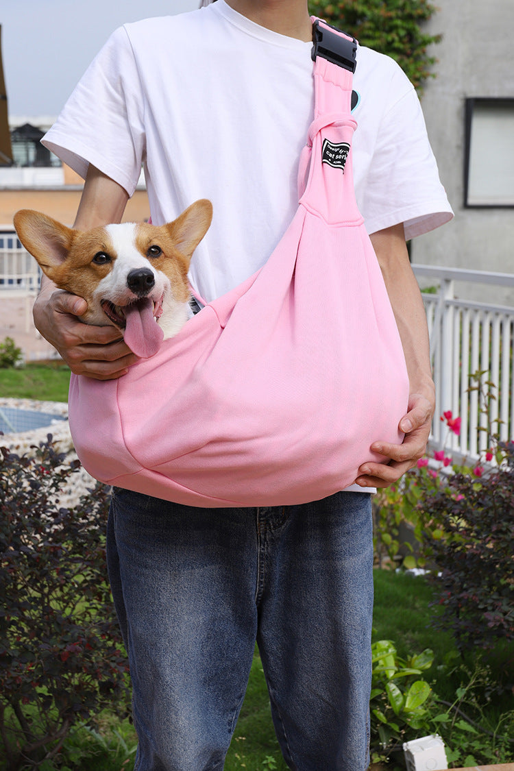 New Folding Dog Backpack Breathable Pet Going Out Cat Bag Product Description: Adjustable Pet Shoulder Bag 1. The shoulder strap has a buckle, which can adjust the length of the shoulder strap, suitable for people of different heights, widen the shoulder