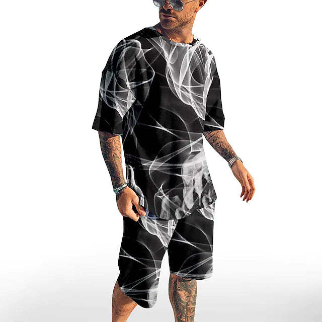 Men's T-Shirt Set Sporty Digital Print Product information: Style: Basic VW Top style: T-shirt Fabric name: flat cloth Size: S, M, L, XL, 2XL, 3XL, 4XL, 5XL, 6XL Size Information: Note: 1. Asian sizes are 1 to 2 sizes smaller than European and American pe