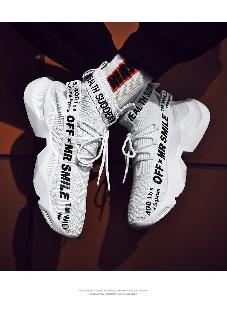 Shock-absorbing Mesh Breathable Running Shoes Creative Leisure Sneaker Product information: Suitable Location: Runway Lining material: comfortable lining Color: white, black Upper height: low top Size: 39, 40, 41, 42, 43, 44, 45 Sole material: rubber MD T
